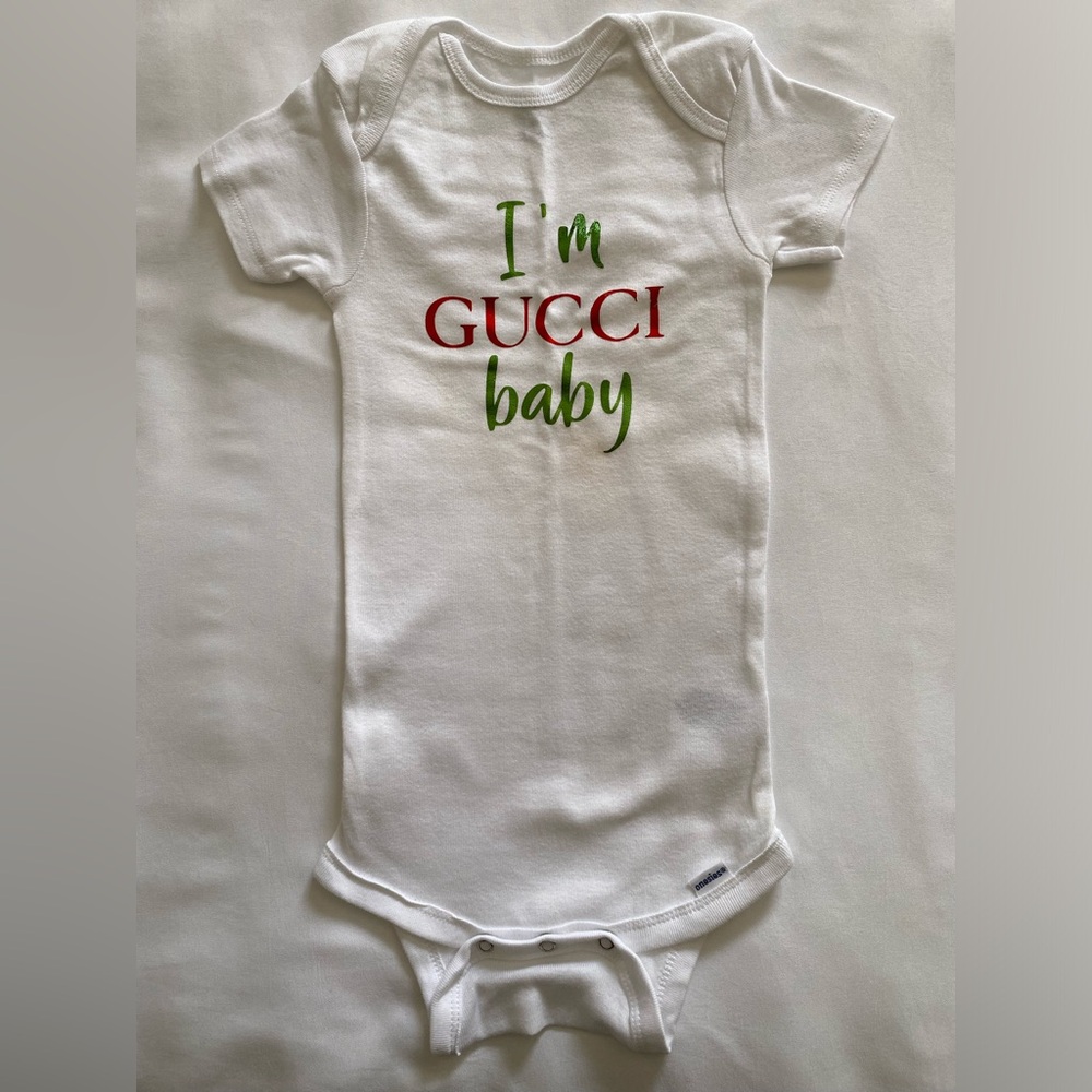 Gerber onesie with iron on design